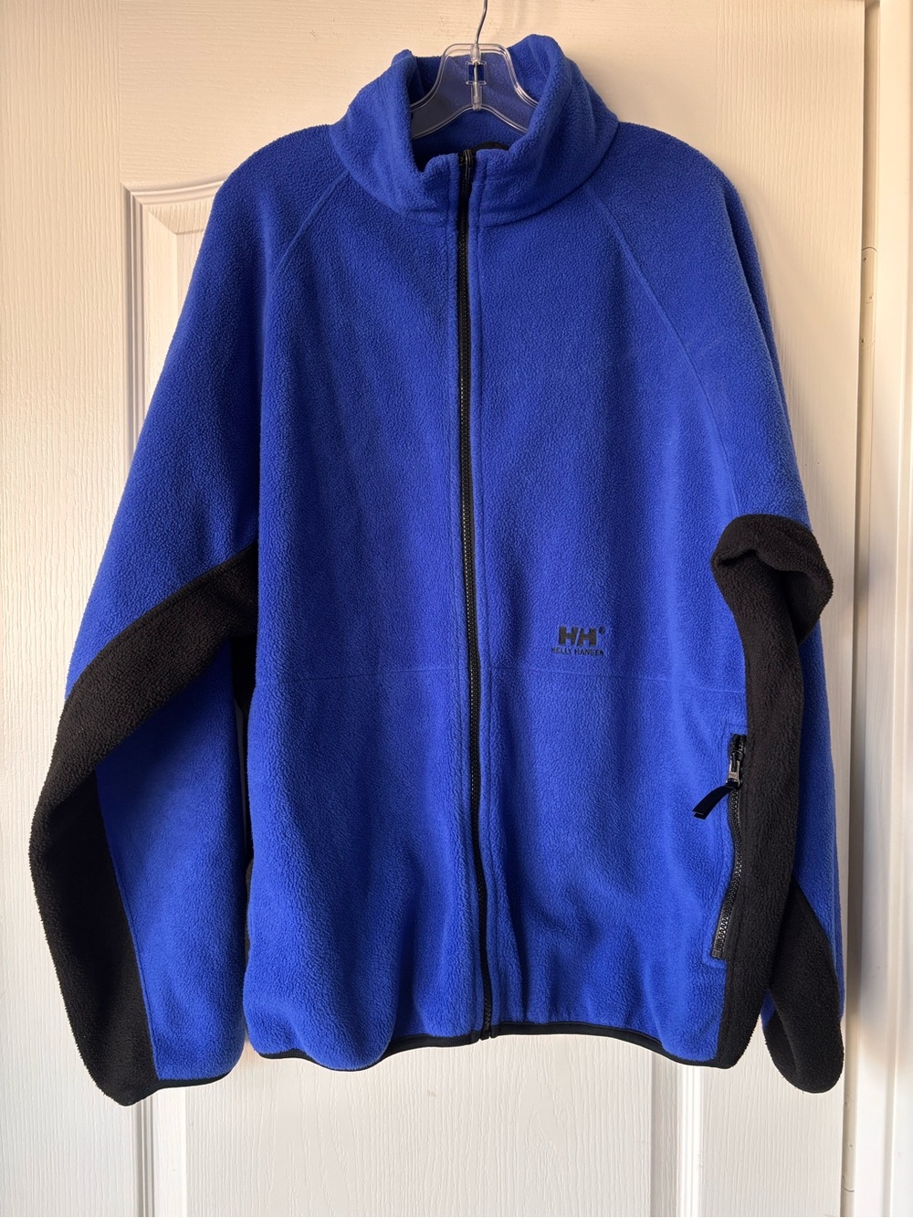 Vintage Y2K Helly Hansen Blue Fleece Full Zip Jacket men’s size extra large XL